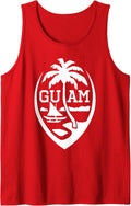 Guam Flag Seal Usa 671 Guamanian Mens Chamorro Red Tank Top