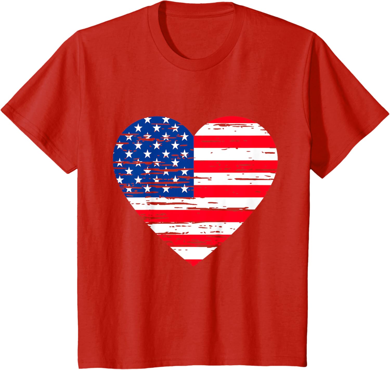 Girls July 4Th American Flag Heart Distressed Toddler Baby