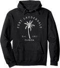 Retro Cool Original Fort Lauderdale Palm Tree Novelty Art Pullover Hoodie