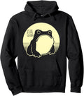 Retro Aesthetic Grumpy Frog Cute Ukiyo Japanese Art Print Pullover Hoodie