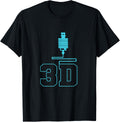 3D Printer Print Printing Retro One Line Oneline Fineline