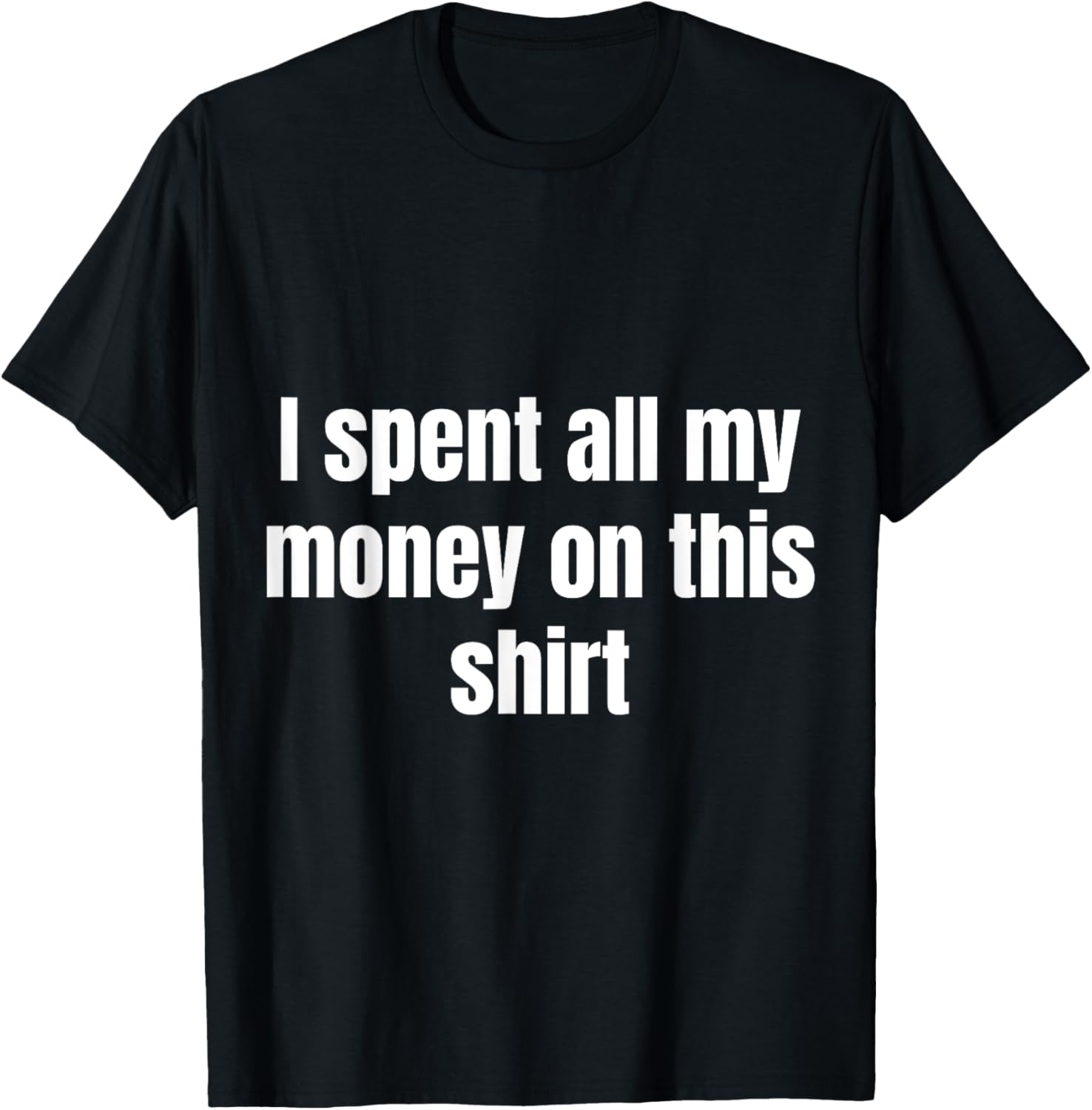 I Spent All My Money On This Shirt Hilarious Sarcastic Funny