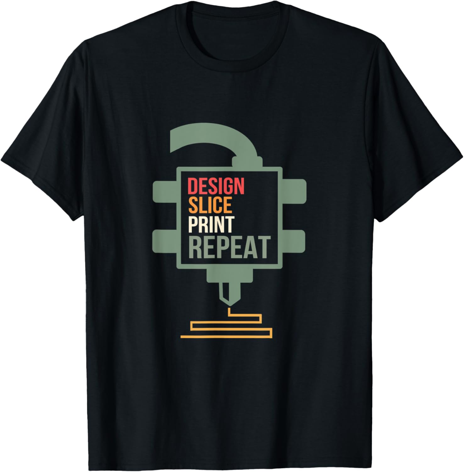 3D Printing Retro Design Slice Print Repeat Funny Nerd