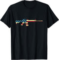 Usa American Flag Military Rifle M16 Ar15 Silhouette