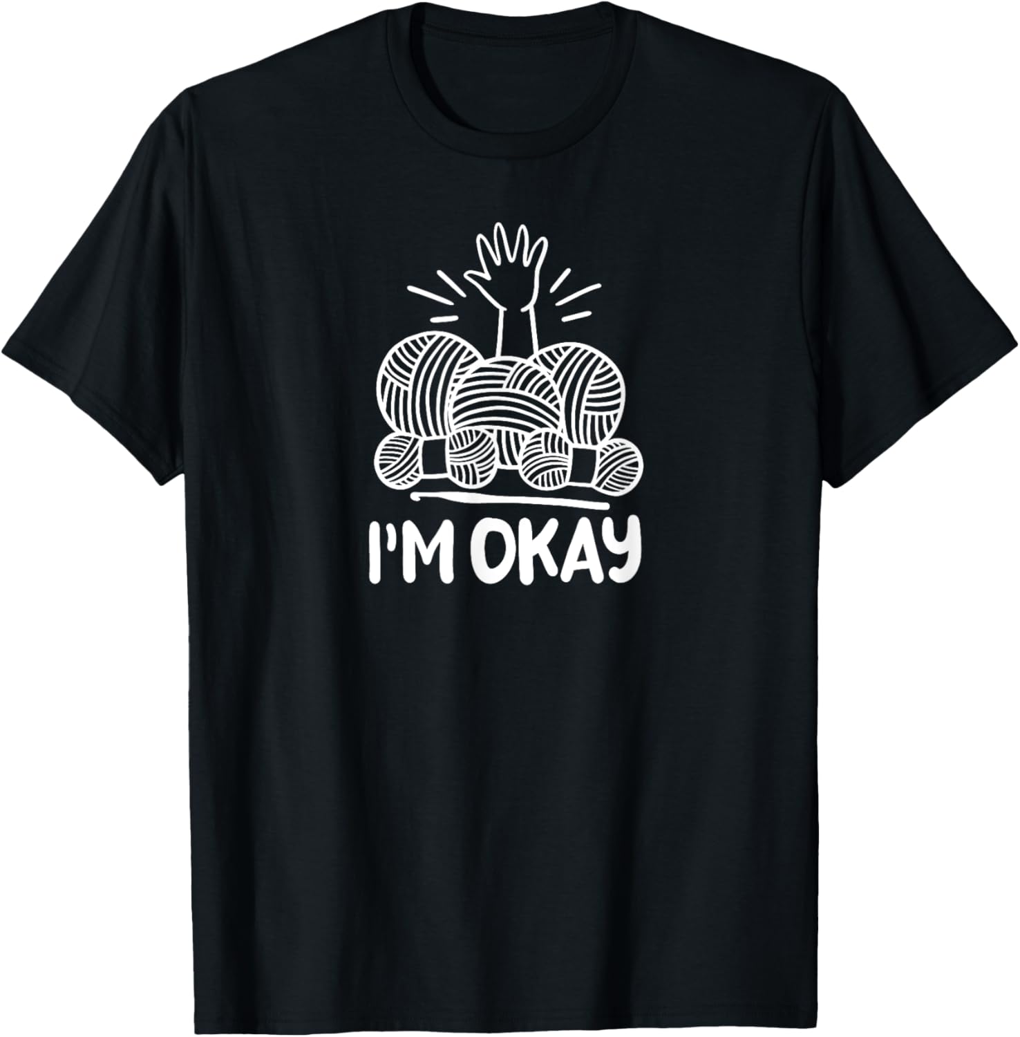 Funny Trapped In The Yarn, Cute Im Ok Crochet Yarn Collector