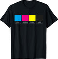 Cmyk T Shirt Cyan Magenta Yellow Black