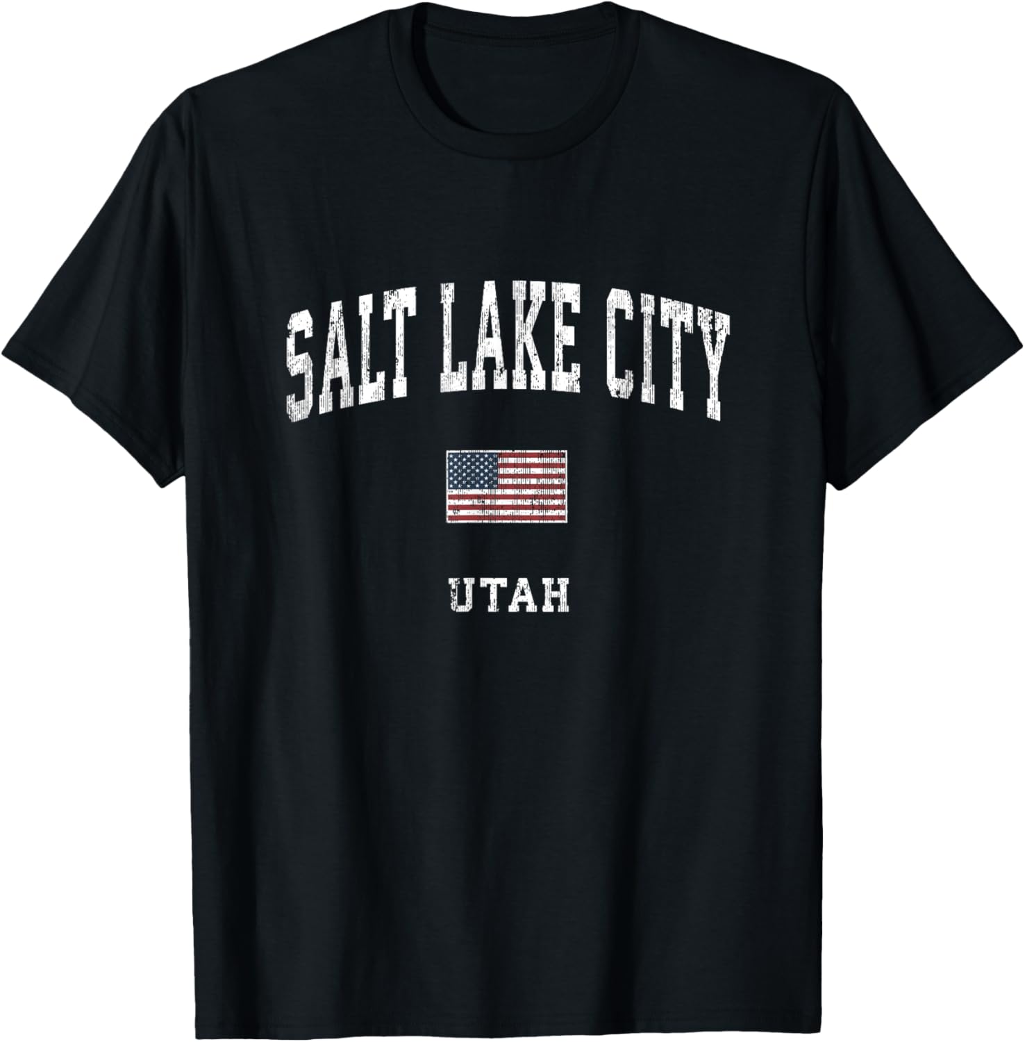 Salt Lake City Utah Ut Vintage American Flag Sports Design