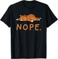 Funny Cat Nope Lazy Orange Lady Lovers Gift Shirt 141