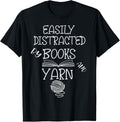 Easily Distracted by Knitting Books And Yarn Quote Reader