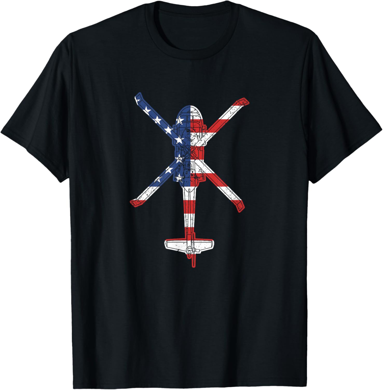 Blackhawk American Flag Military Attack Helicopter Uh60