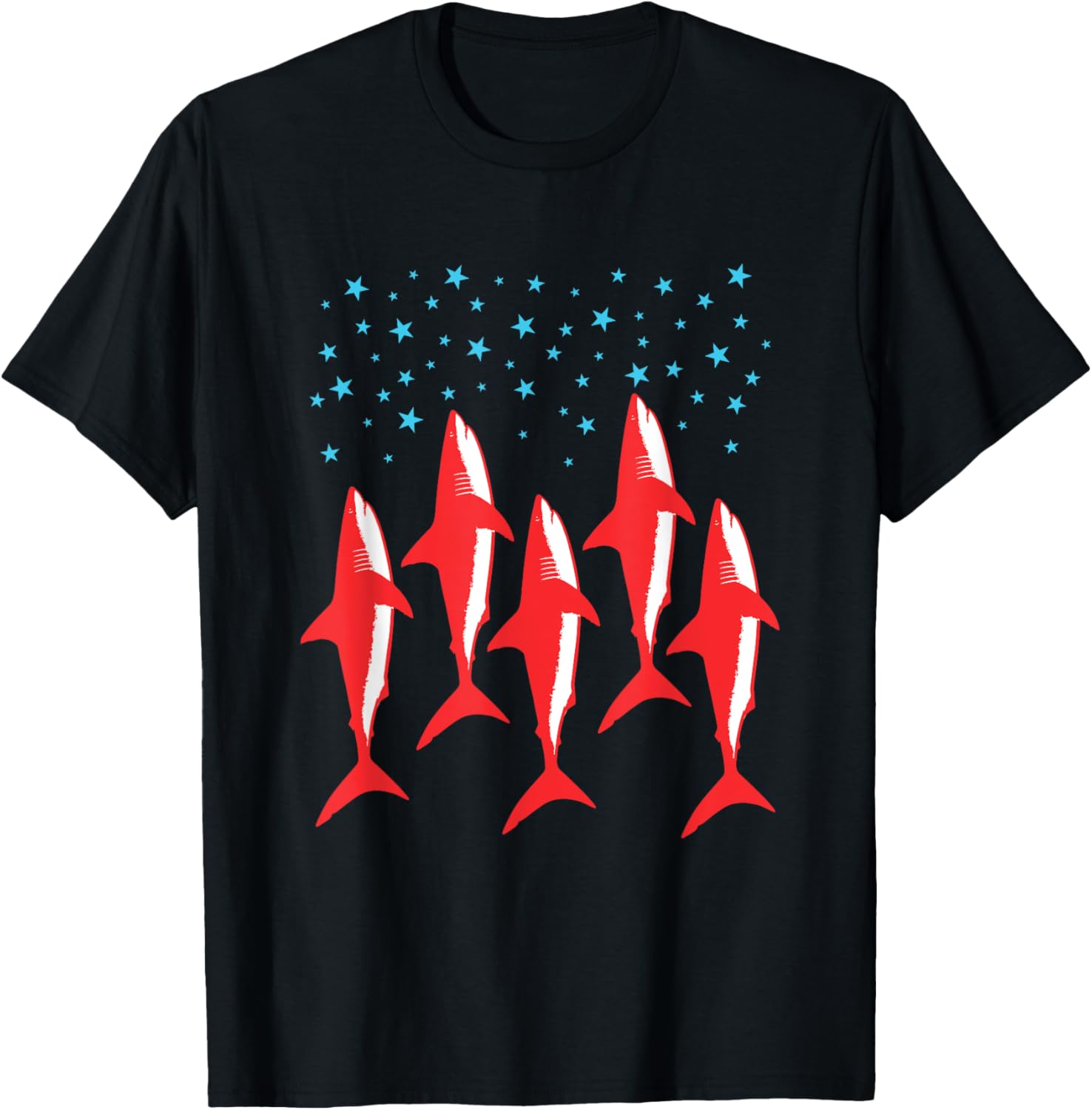Red White And Blue Shark Patriotic American Flag Shark Lover