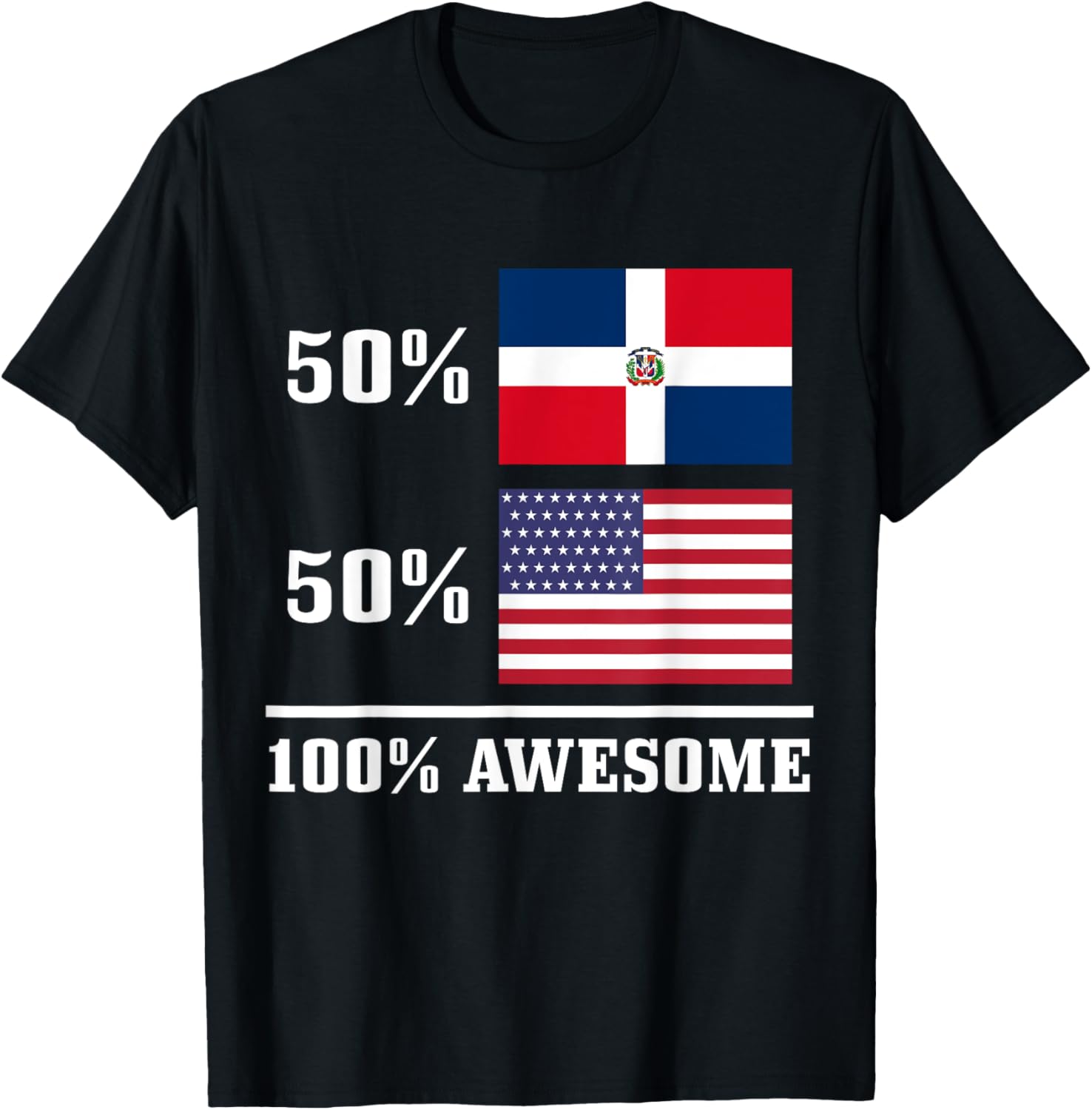 50 Dominican Republic 50 Usa American Flag Pride