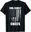 God Family Chiefs Vintage Usa Flag