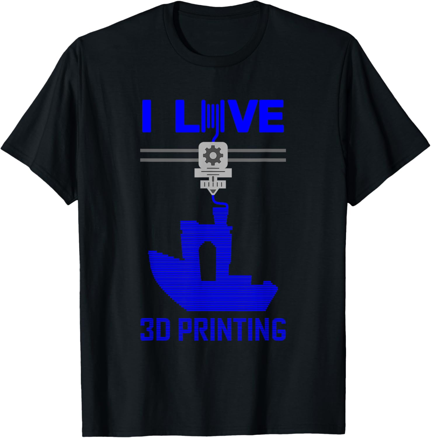 I Love 3D Printing Benchy Extruder Blue 3D Printing Fan