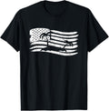 American Flag T Shirt With Palm Tree Vintage Look