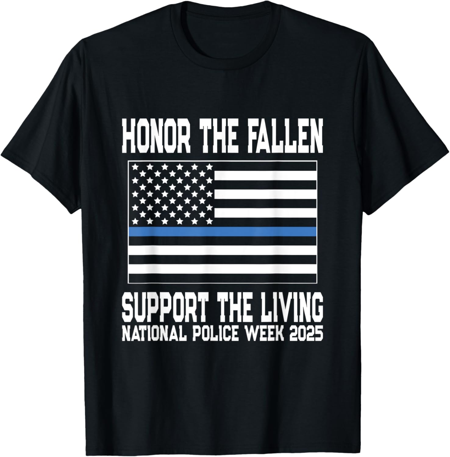 Blue Line American Flag Usa National Police Week 2025