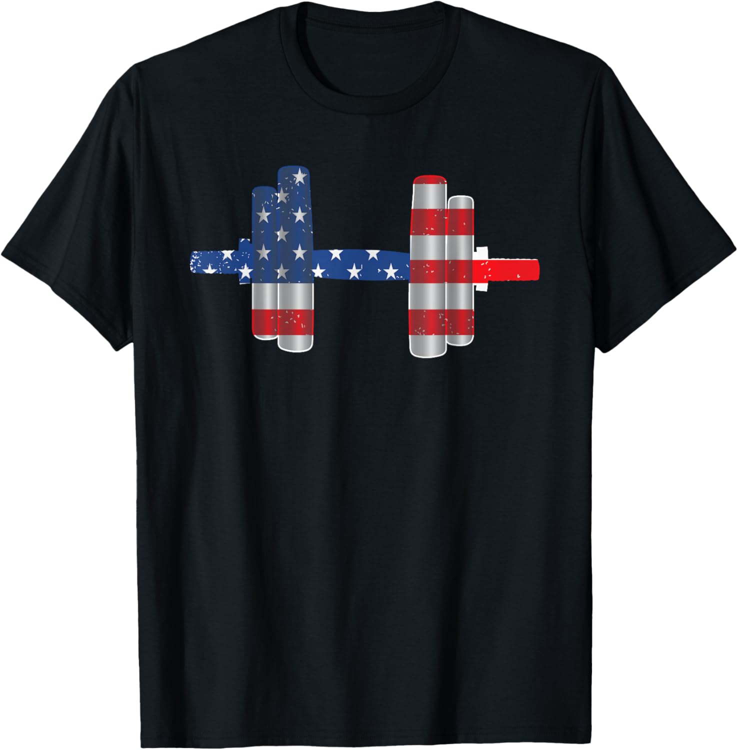 4Th Of July Weightlifting Dumbbell Vintage American Flag