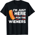 Im Just Here For The Wieners 4Th Of July Usa Flag American