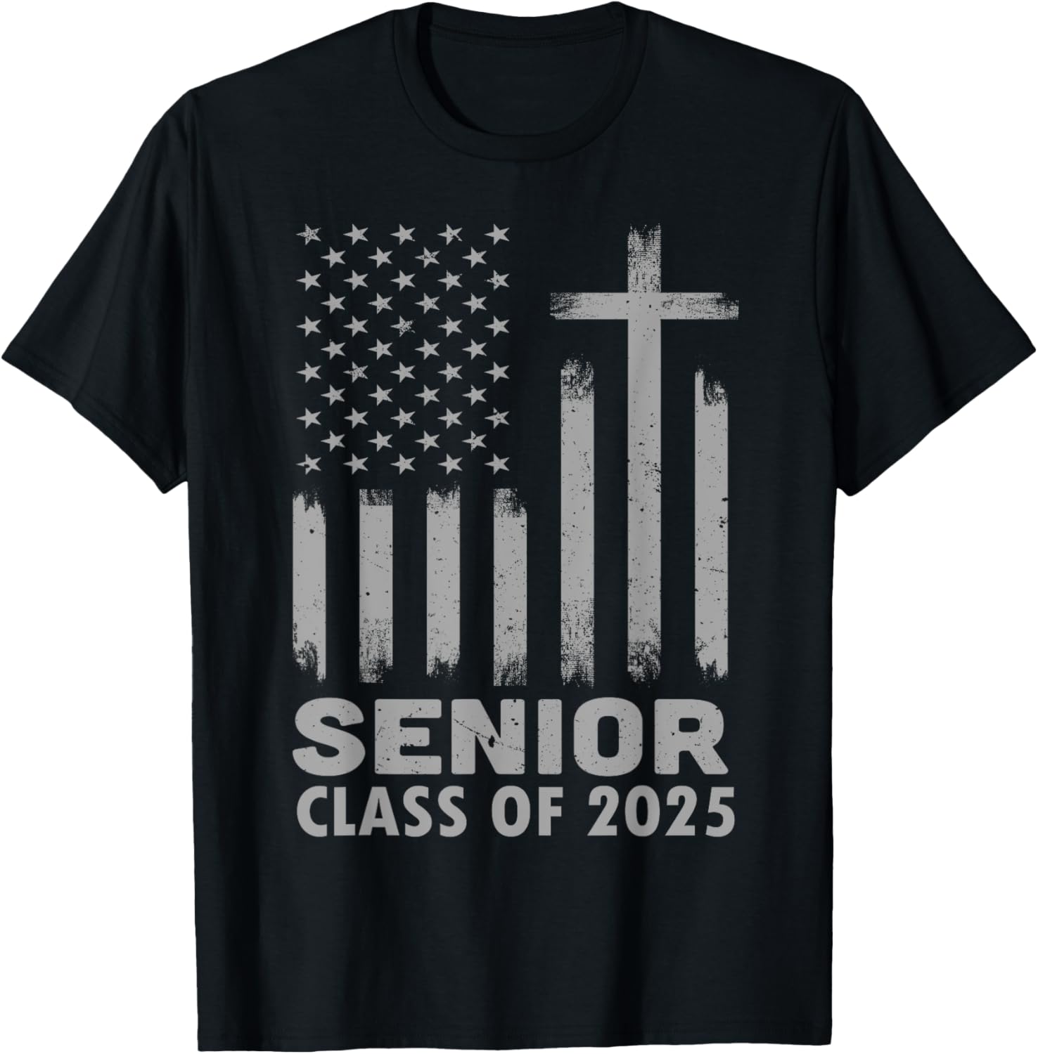 Senior Class Of 2025 Usa Flag Cross Christian Graduation