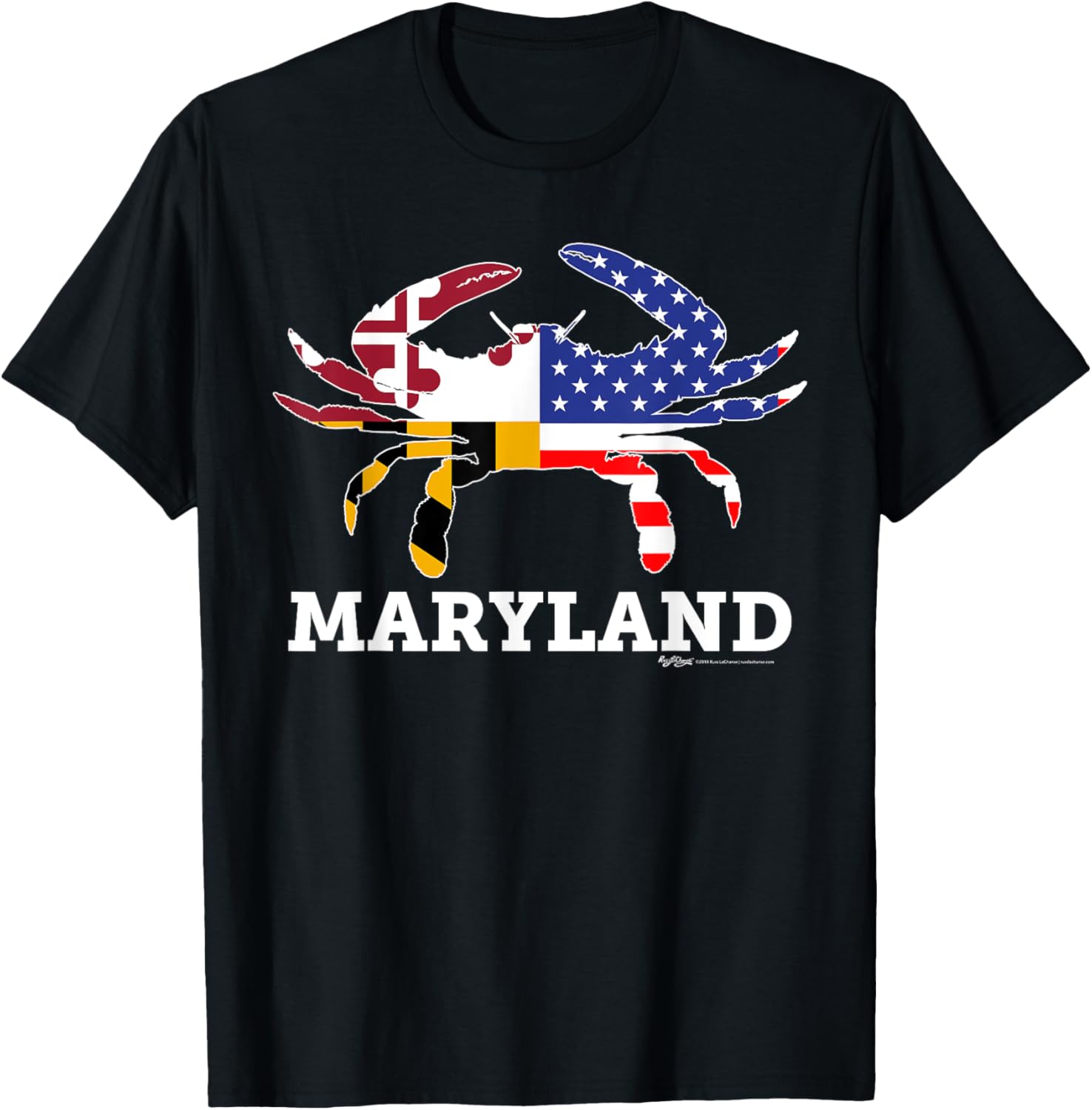Maryland State American Usa Flag Blue Crab