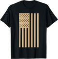 Tan American Flag T Shirt