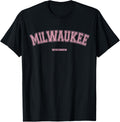 Pink Milwaukee Wisconsin Wi Varsity Style On Milwaukee