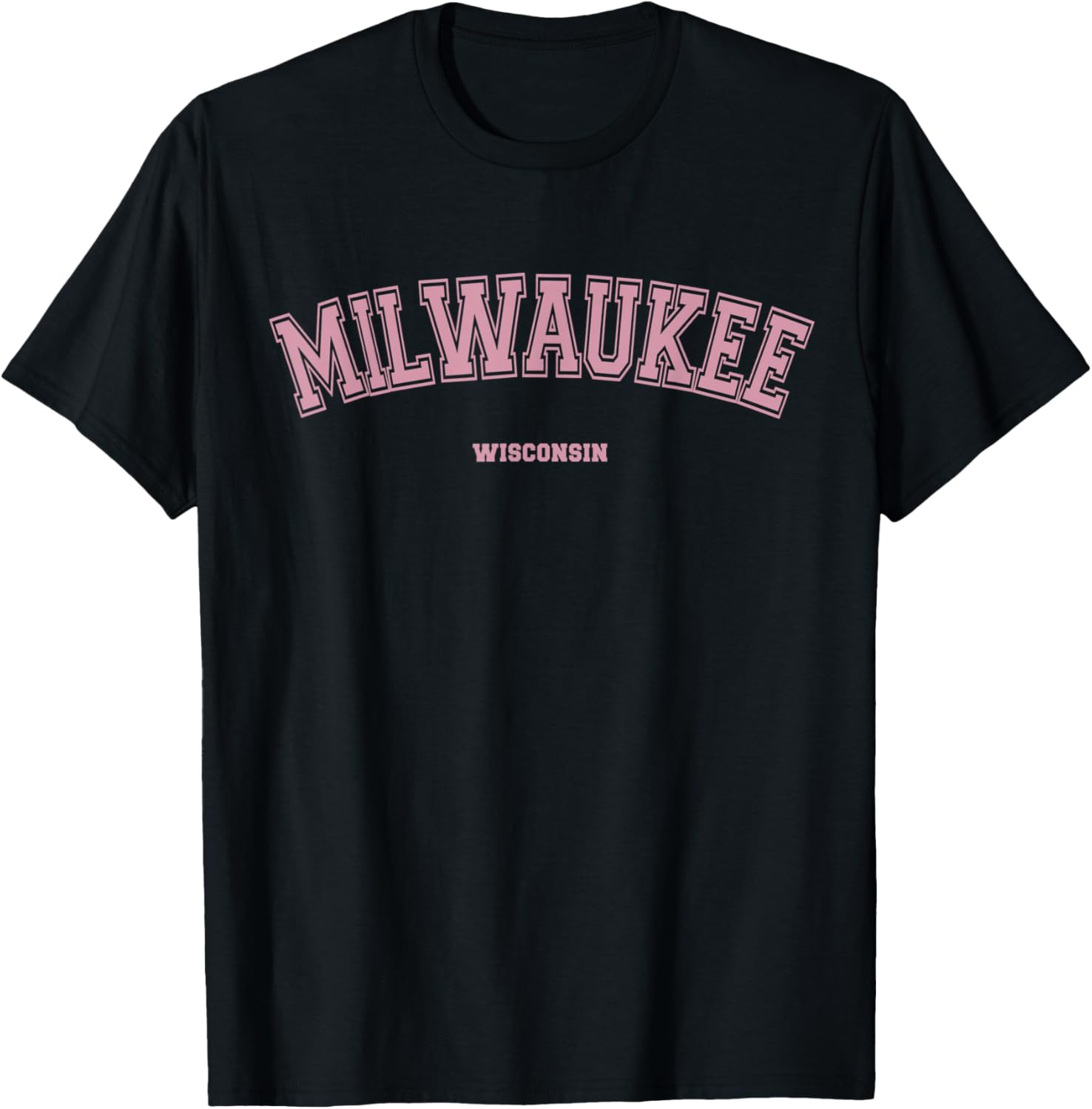 Pink Milwaukee Wisconsin Wi Varsity Style On Milwaukee