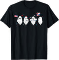 Cute Ghost American Flag Spooky Patriotic 4Th Of July