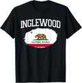 Inglewood Ca California Flag Vintage Usa Sports Men Women