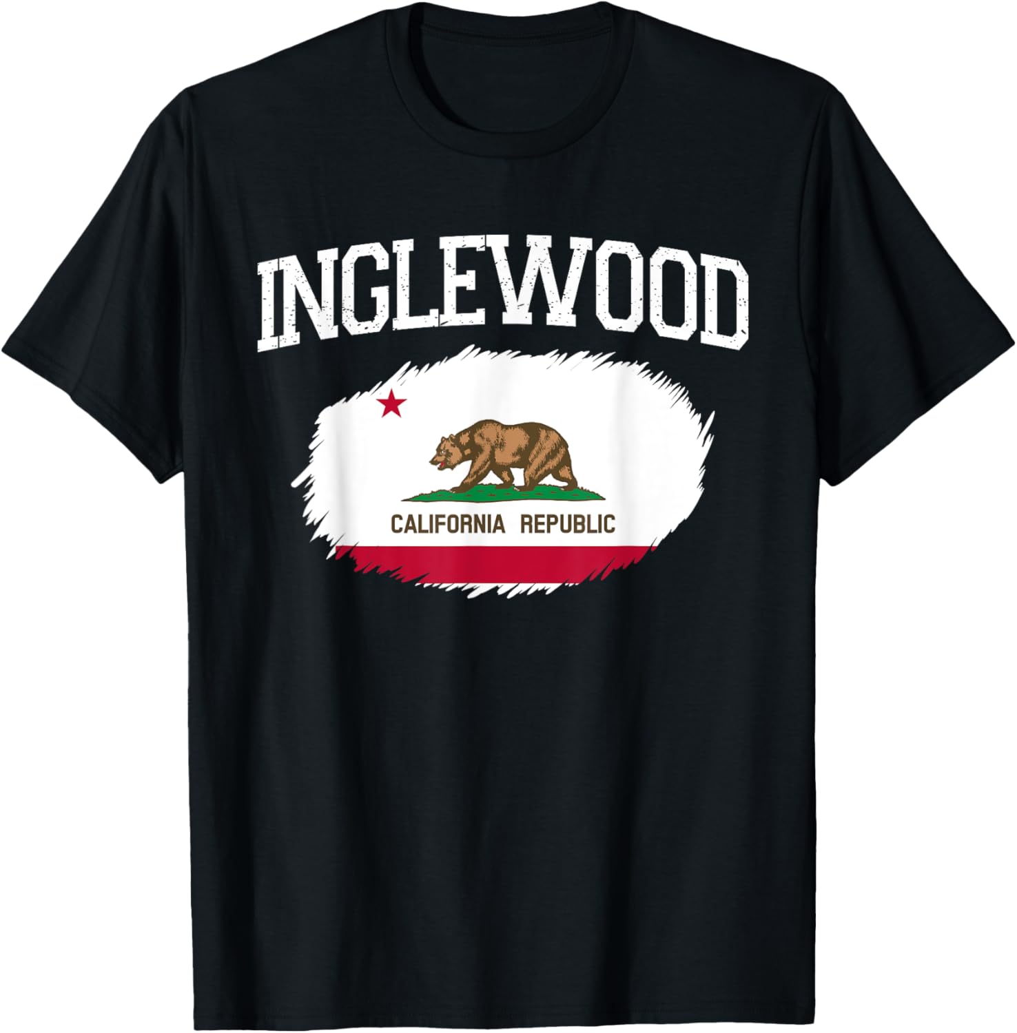 Inglewood Ca California Flag Vintage Usa Sports Men Women