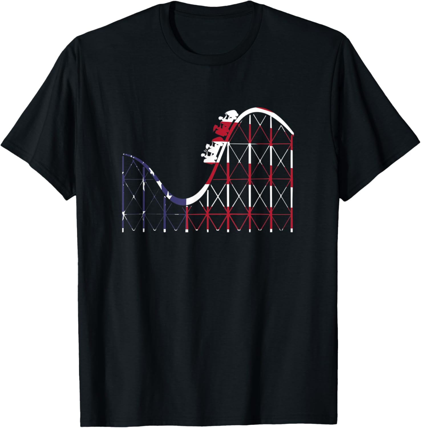 Patriot Usa Rollercoaster Graphic Fun Roller Coaster Apparel