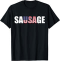 Usa American Sausage Funny T Shirt