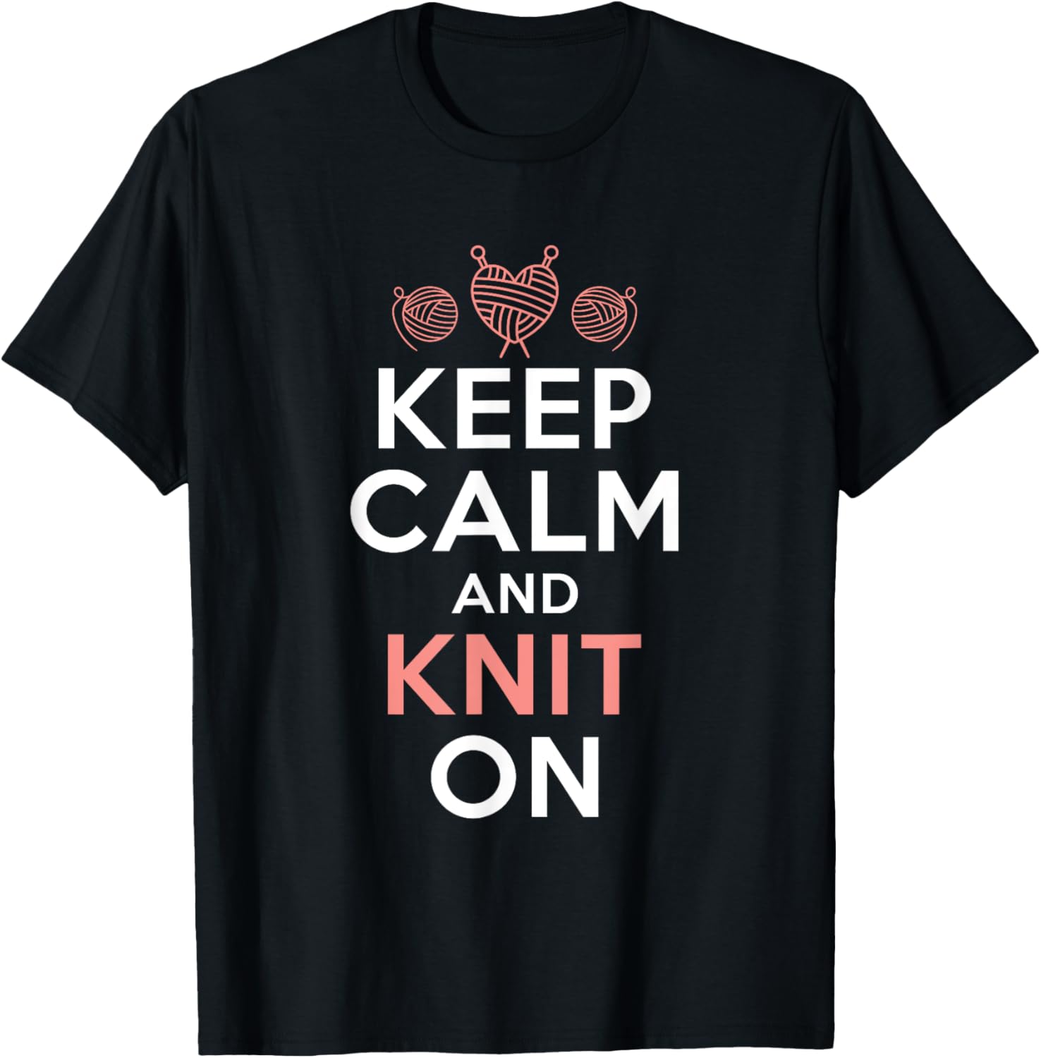 Keep Calm and knit on Crocheting Yarn Knitter