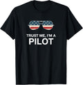 Trust Me Im A Pilot Funny Pilot Patriotic American Flag Tee
