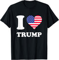 Usa Flags Heart I Love Trump