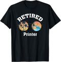 Retired Printer Retirement Job Beach Palm Tree Sunglasses