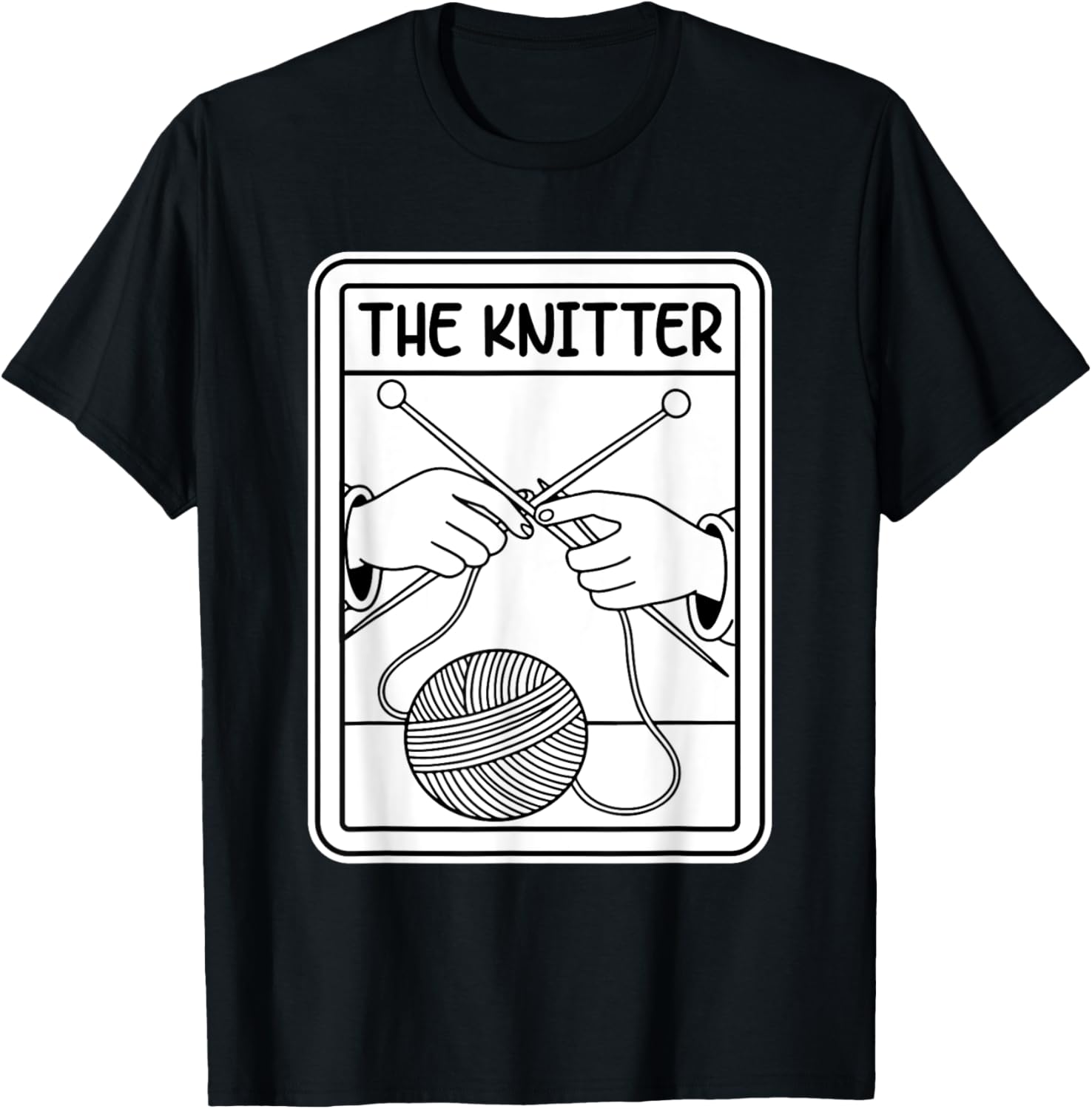 The Knitter Design with Yarn and Needles