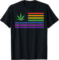 Rainbow American Flag With Weed Gay Lesbian Lgbt