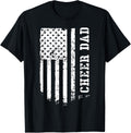 Cheer Dad Cheerleading American Flag Fathers Day Cheerleader