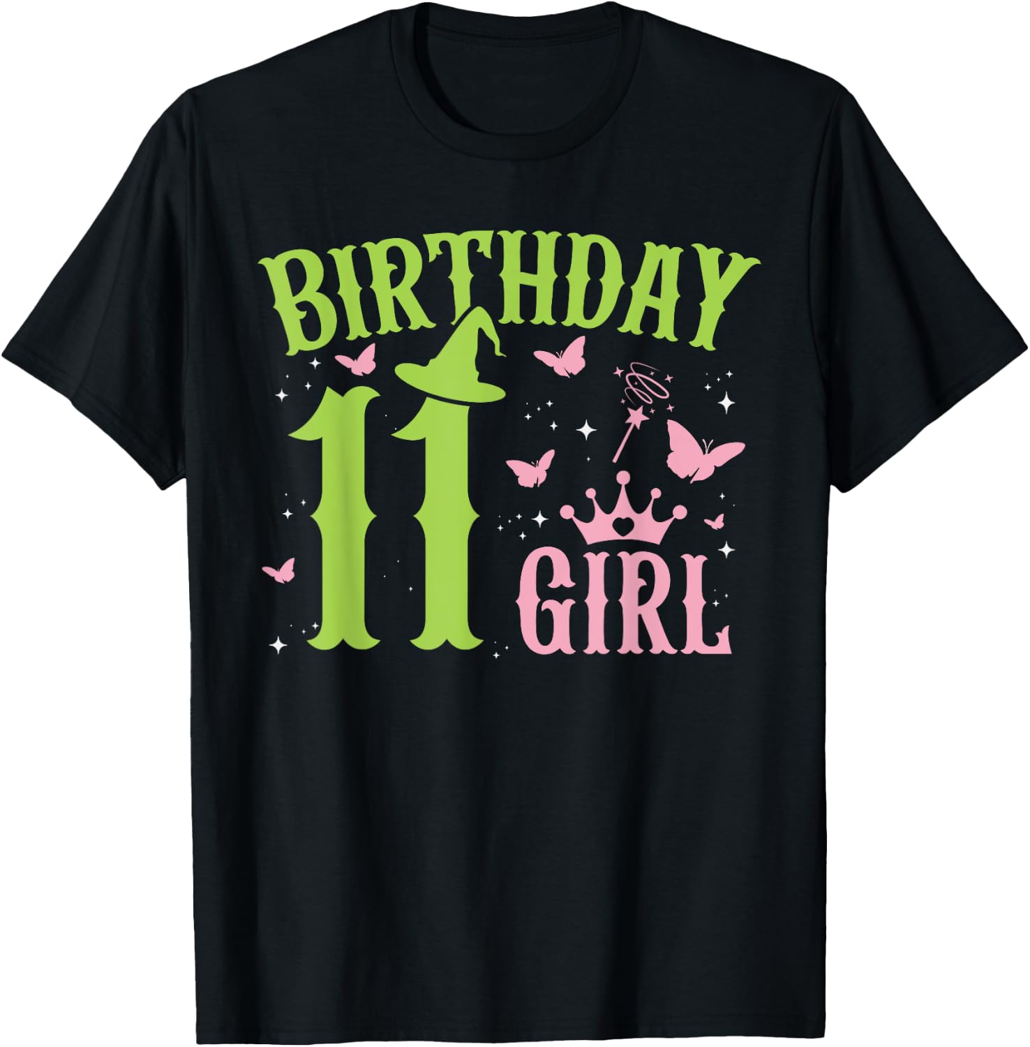 Green Pink Theme 11 Year Old Birthday Girl Witch Party Birthday Design 288