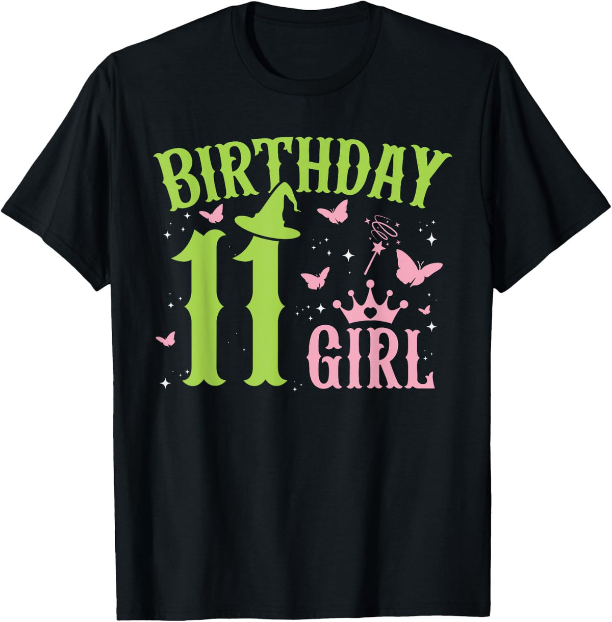 Green Pink Theme 11 Year Old Birthday Girl Witch Party Birthday Design 232