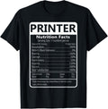 Printer Nutrition Facts Sarcastic Graphic