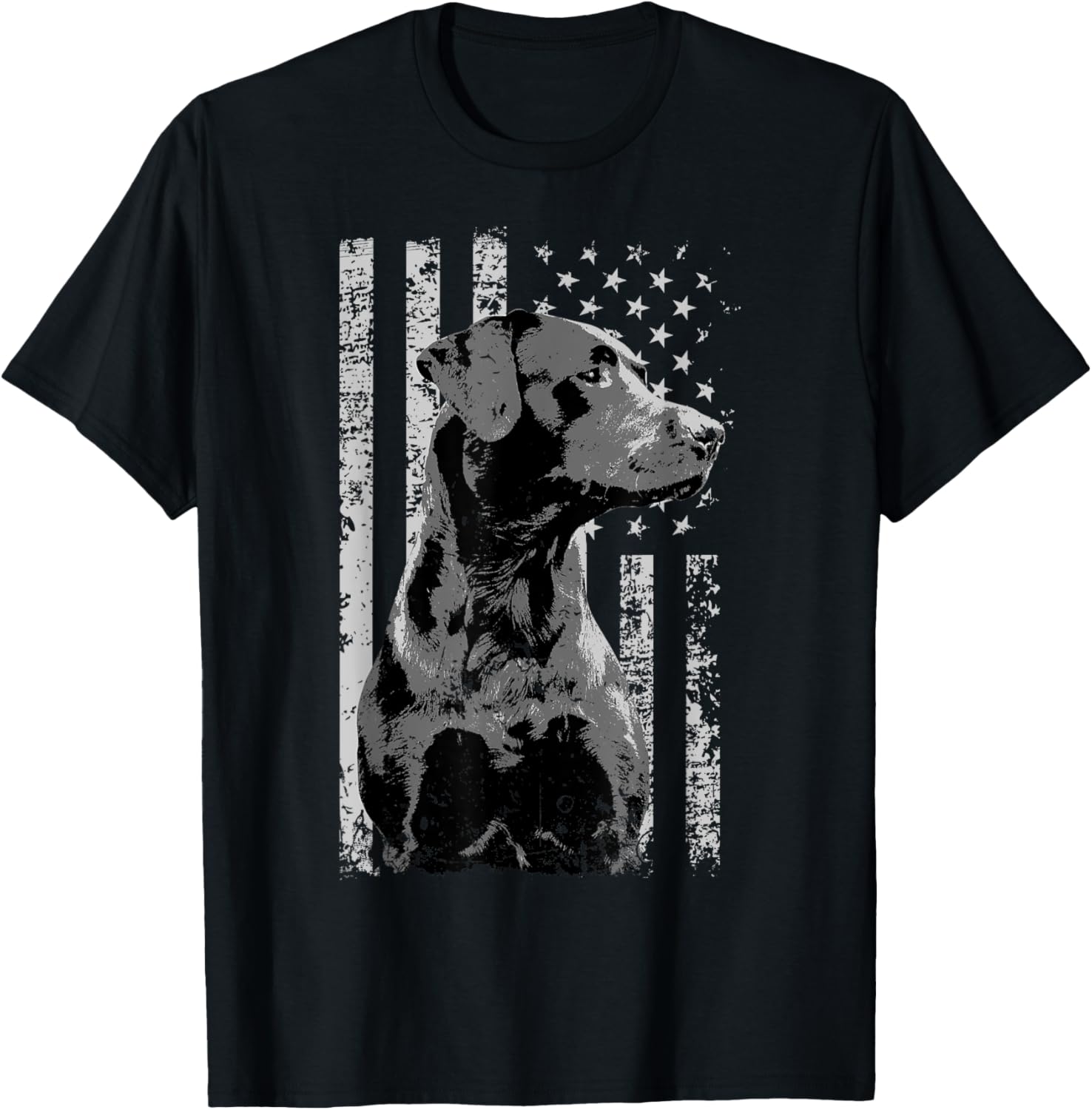 Patriotic Usa Flag Black Labrador Gift For Lab Owners Short Sleeve