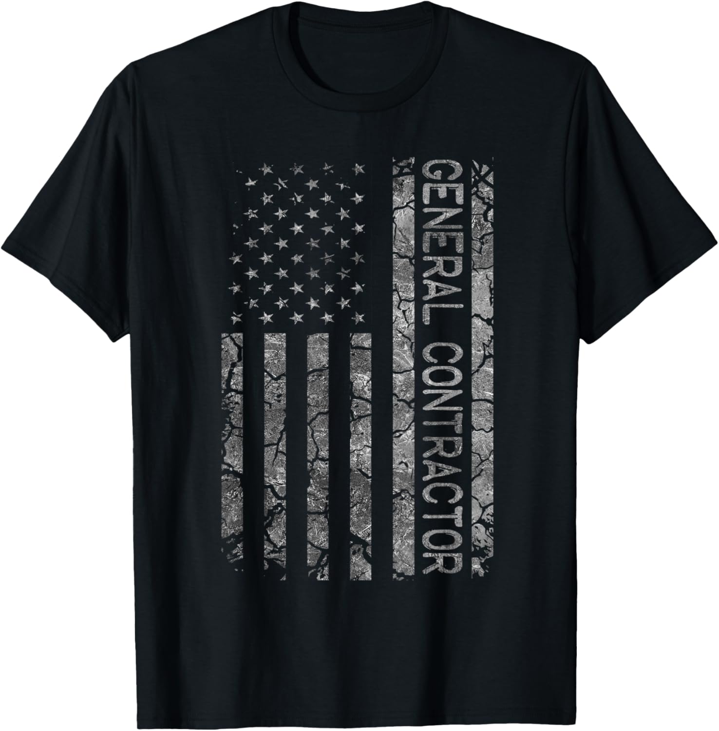 American Flag Job Title Worker Funny General Contractor