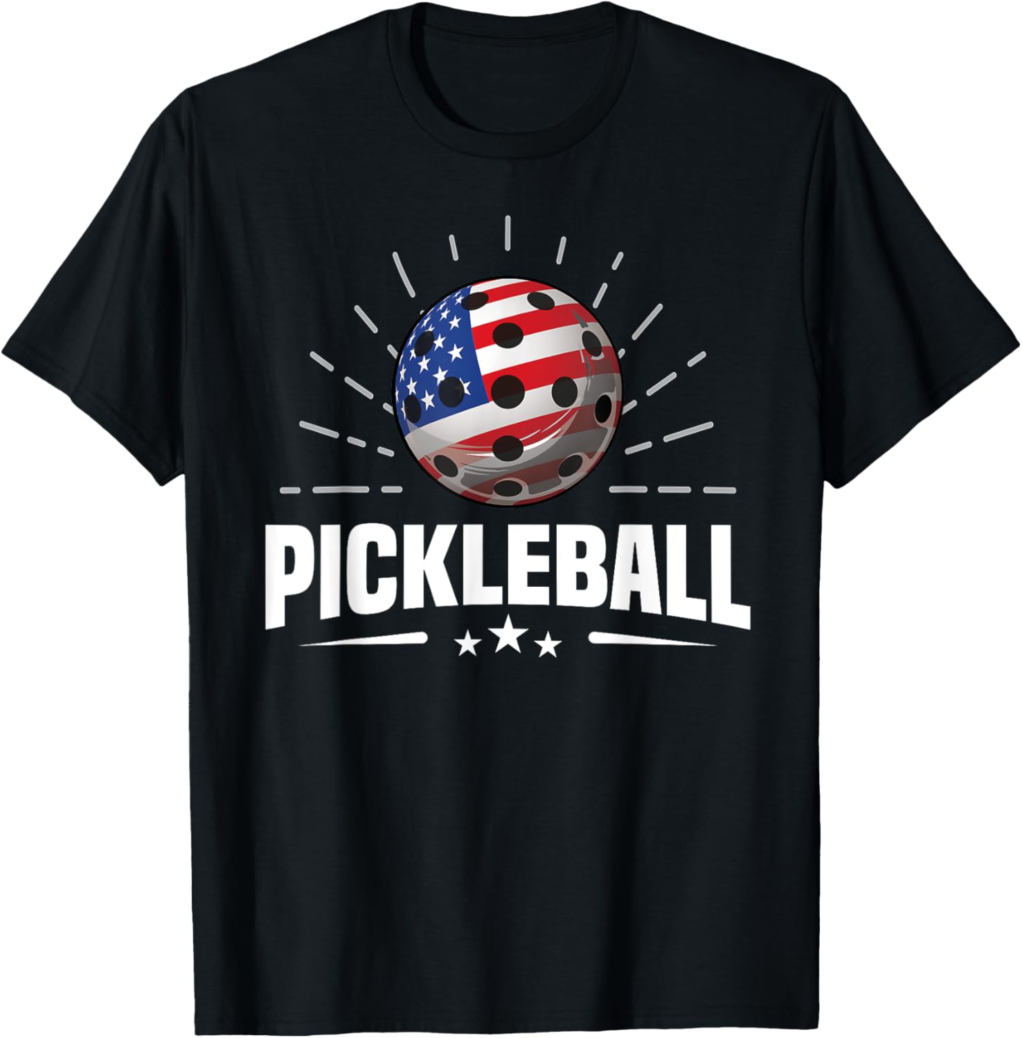 Us American Flag Pickleball Player Paddleball Lover