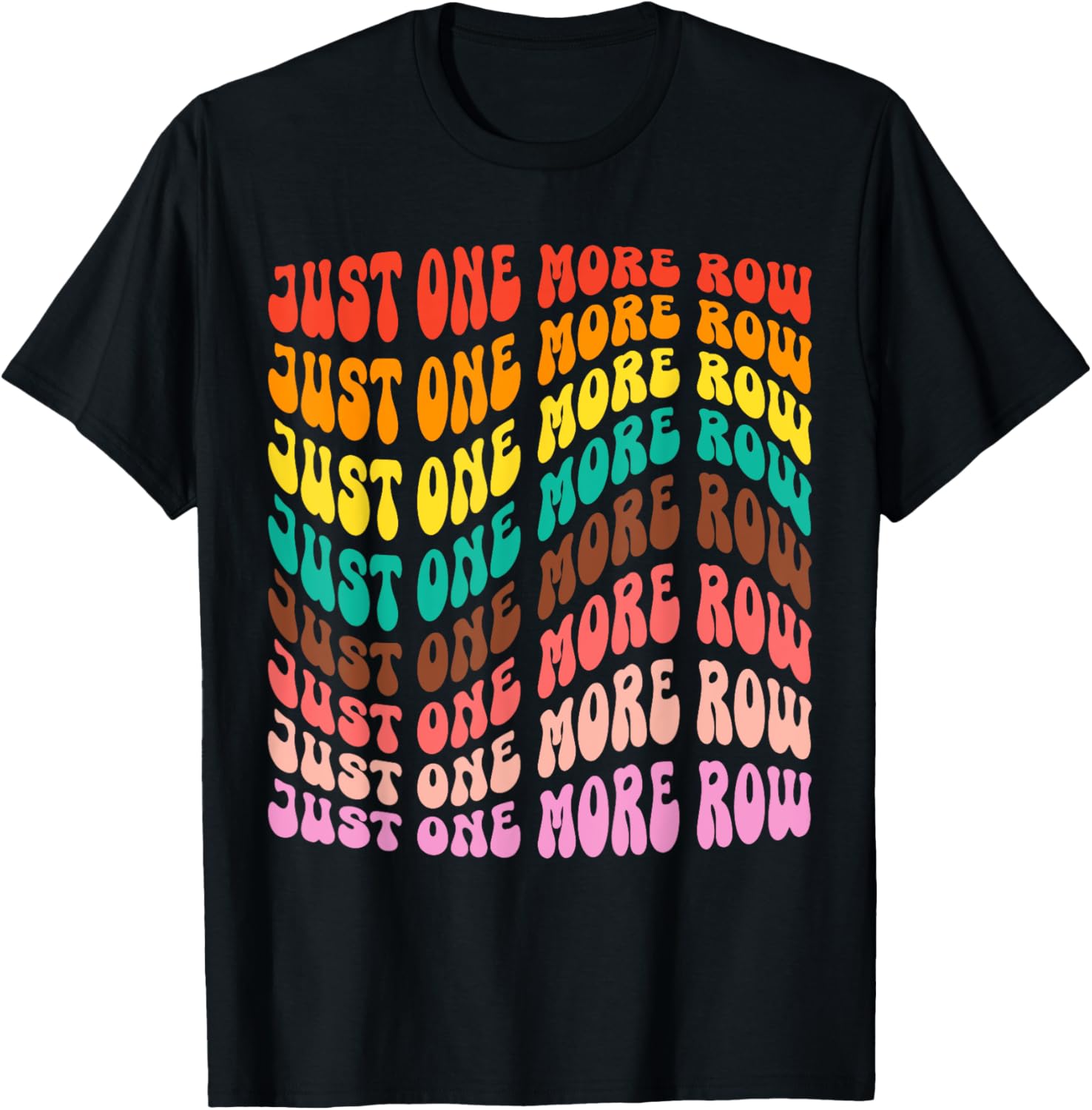 Just One More Row Knitting Yarn Knitter Retro 70s Style