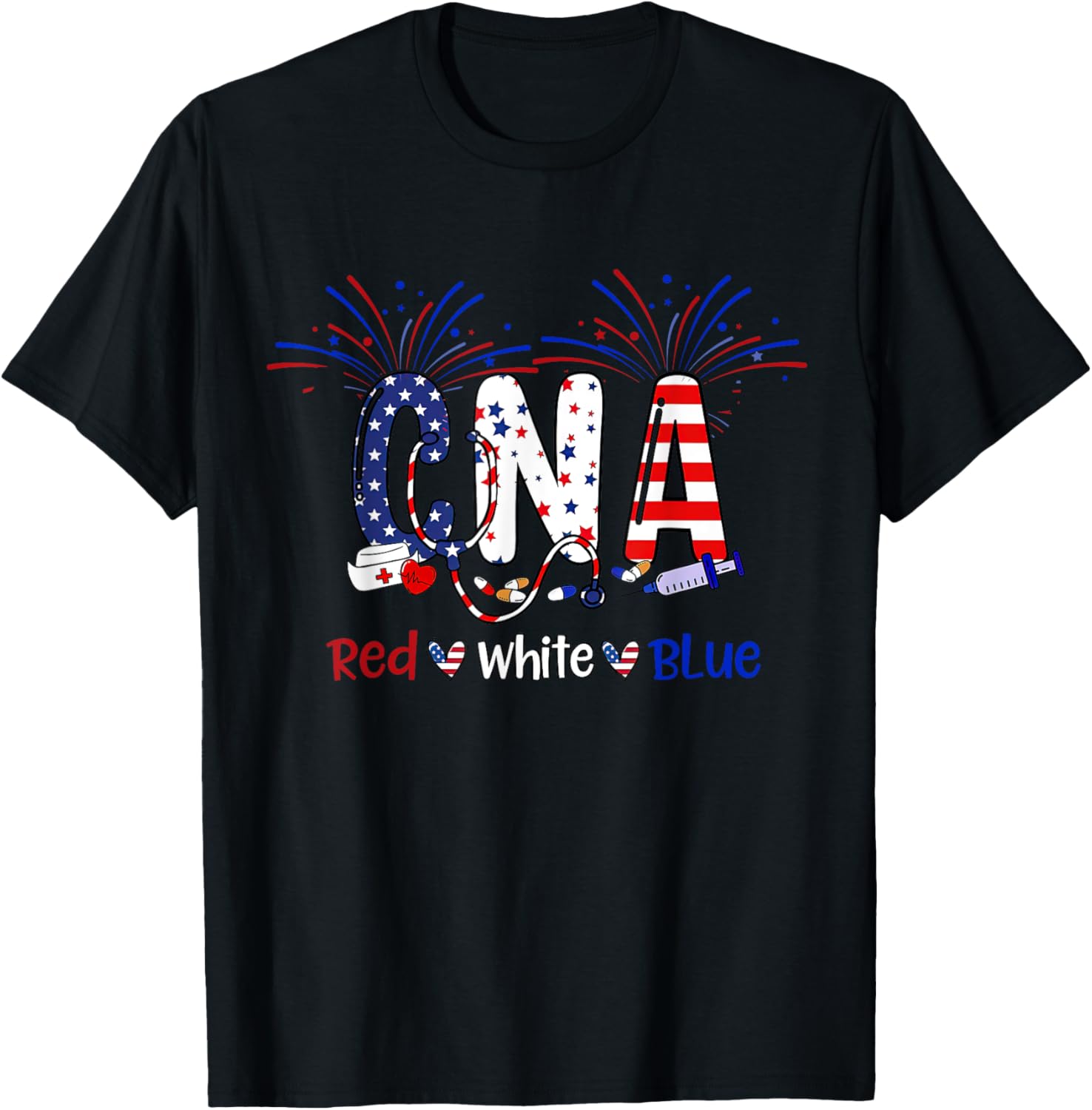 Red White Blue Cna 4Th Of July Certified Nursing Assistant