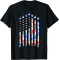Fighter Jet Airplane American Flag Tie Dye 4Th Of July Pilot