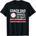 Baseball Coach Dad Like A Normal Dad Only Cooler Usa Flag