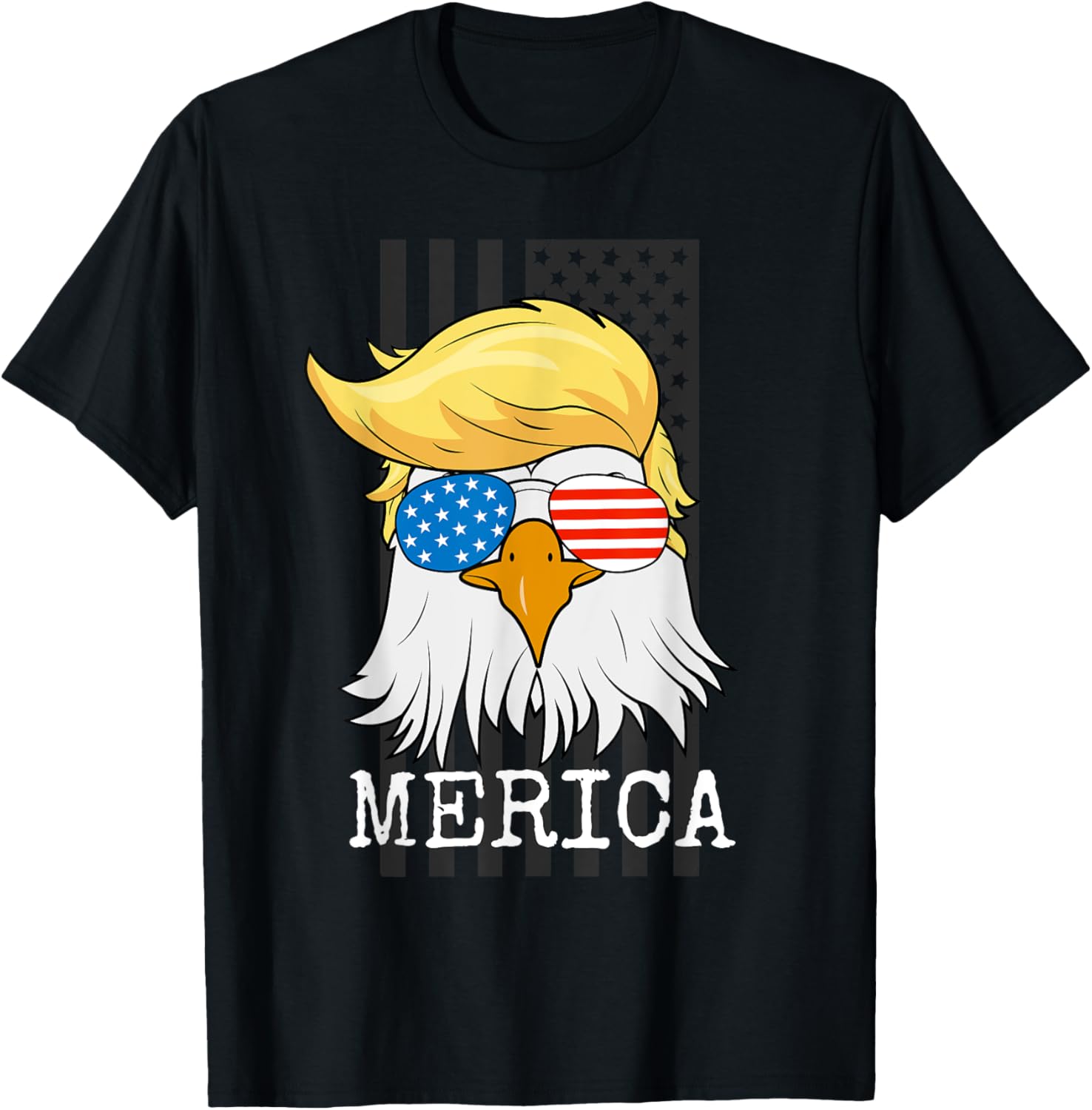 Merica Bald Eagle 4Th Of July Trump American Flag Funny Gift